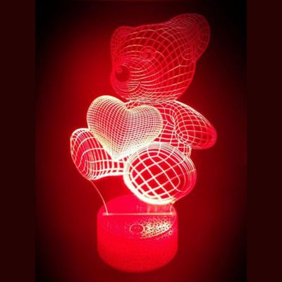 3D LED LAMP - BEER MET HART - Ontwerp-zelf.nl