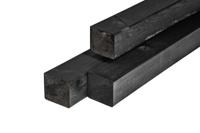 Paal Midden-Europees grenen 8,8x8,8x300 cm zwart Tuindeco - Tuindeco