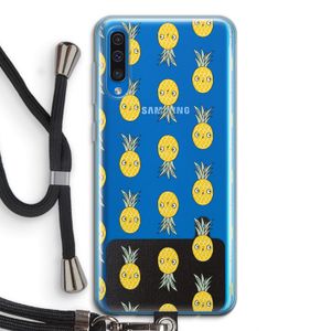 Ananas: Samsung Galaxy A50 Transparant Hoesje met koord