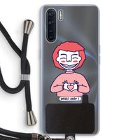 Hartje: Oppo A91 Transparant Hoesje met koord