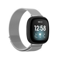 Bandje geschikt voor Apple Watch 38/40MM - Maat One Size - Milanees - Smartwatch - Stainless Steel Mesh - Metaal - Zilver - thumbnail