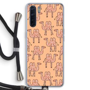 Kameel: Oppo A91 Transparant Hoesje met koord