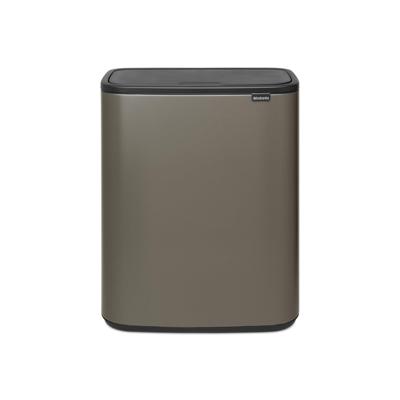 Brabantia Bo Touch Bin Afvalemmer - 60 liter - kunststof binnenemmer - platinum 223068