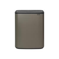 Brabantia Bo Touch Bin Afvalemmer - 60 liter - kunststof binnenemmer - platinum 223068 - thumbnail
