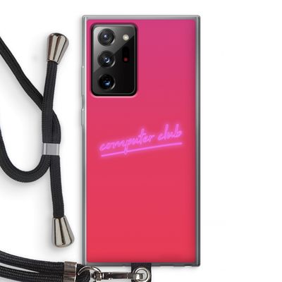 Vice Glow: Samsung Galaxy Note 20 Ultra / Note 20 Ultra 5G Transparant Hoesje met koord