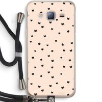 Kleine kattenkopjes: Samsung Galaxy J3 (2016) Transparant Hoesje met koord
