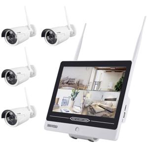 Inkovideo INKO-AL3003-4 IP-Bewakingscameraset WiFi 4-kanaals Met 4 cameras 1280 x 960 Pixel