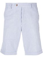 Lardini striped cotton chino shorts - Bleu - thumbnail