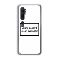 Alone: Xiaomi Mi Note 10 Pro Transparant Hoesje