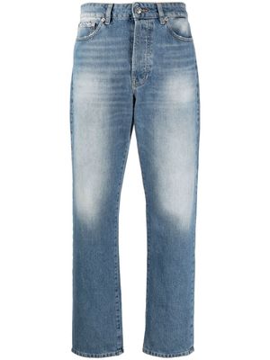 3x1 jean droit à effet usé - Bleu