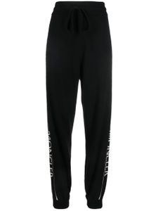 Moncler pantalon de jogging à bande logo - Noir