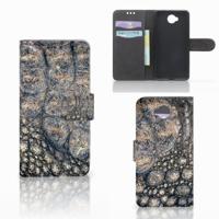 Microsoft Lumia 650 | Telefoonhoesje | Met pasjeshouder | Krokodillenprint