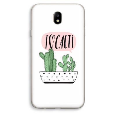 I love cacti: Samsung Galaxy J7 (2017) Transparant Hoesje