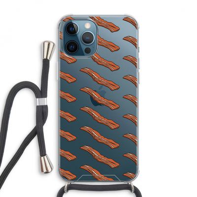Bacon to my eggs #2: iPhone 12 Pro Max Transparant Hoesje met koord