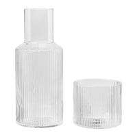 ferm LIVING Ripple Karaf Set van 2 - Clear