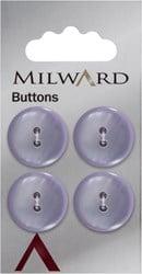 Milward Knoop Lila/Zilver Glans 19mm (4 stuks)