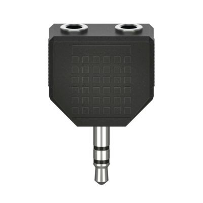 HamaAUDIOADAPTER, 3,5MM JACK - 2 X 3,5MM-JACK KOPPELING, STEREO Wifi adapter Zwart