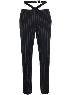 The Attico pantalon à fines rayures - Bleu