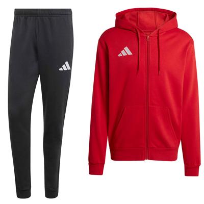adidas Entrada 26 Joggingpak Full-Zip Vest Rood Zwart