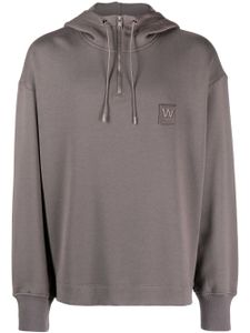 Wooyoungmi hoodie zippé à patch logo - Gris