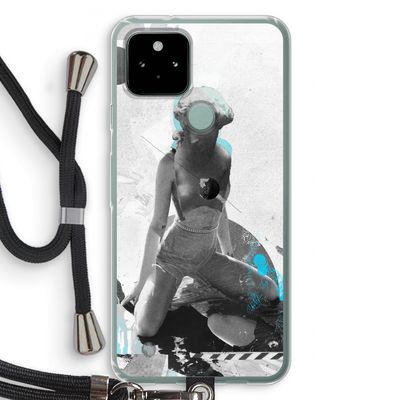 I will not feel a thing: Pixel 5 Transparant Hoesje met koord
