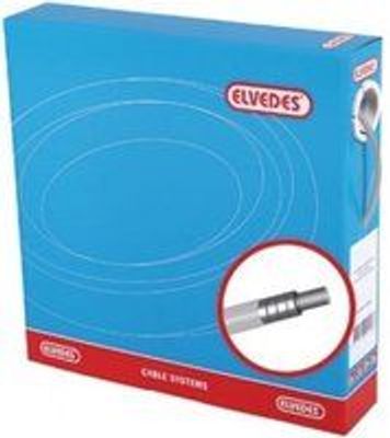 Elvedes Schakel buitenkabel met voering 30 meter / ø5,0mm - zilver (30 meter in doos)