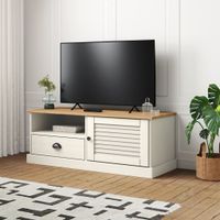Tv-meubel VIGO 106x40x40 cm massief grenenhout wit