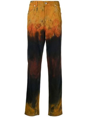 Eckhaus Latta jean droit à effet usé - Multicolore