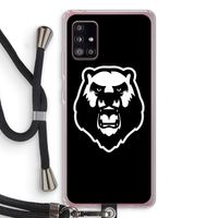 Angry Bear (black): Samsung Galaxy A51 5G Transparant Hoesje met koord