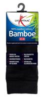 Lucovitaal Bamboe sok lang zwart maat 35-38