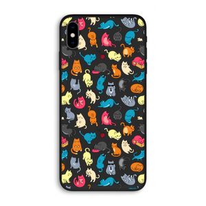 Kleurrijke katten: iPhone XS Max Biologisch afbreekbaar hoesje