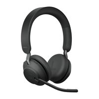 Jabra Evolve2 65 UC On Ear headset Telefoon Bluetooth Stereo Zwart Noise Cancelling Volumeregeling, Indicator voor batterijstatus, Microfoon uitschakelbaar - thumbnail