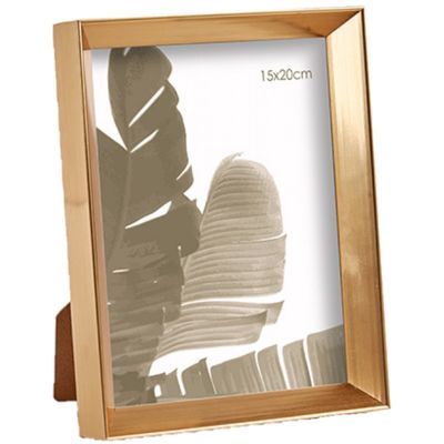 Kunststof fotolijst - goud - geschikt voor een foto van 15 x 20 cm