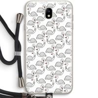 Zwanen: Samsung Galaxy J7 (2017) Transparant Hoesje met koord