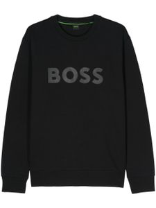 BOSS sweat en coton à logo appliqué - Noir