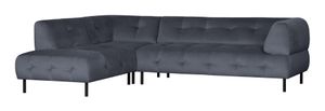 WOOOD Exclusive Hoekbank 'Lloyd' Links, Velvet, kleur Cloud