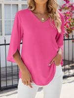 Casual Loose V Neck Shirt