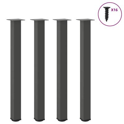 Bartafelpoten 4 st 100-102 cm staal antraciet