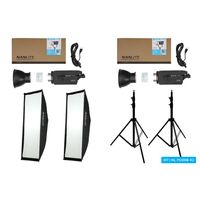 Nanlite FS300B Bi-color LED dual kit (w/ light stand and softbox)