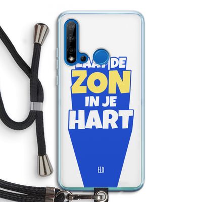 Laat de zon in je hart: Huawei P20 Lite (2019) Transparant Hoesje met koord
