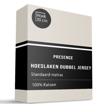 Hoeslaken Katoen Dubbel Jersey 190x200 Cm Ademend Presence - Dekbed-Discounter.nl