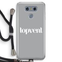 Topvent Grijs Wit: LG G6 Transparant Hoesje met koord