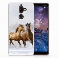 Nokia 7 Plus TPU Hoesje Paarden