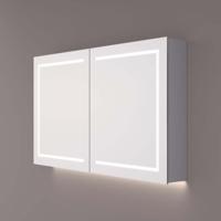Spiegelkast SPK62000 | 160x70x14 cm | 3 Deuren | Directe LED verlichting | Aluminium | Met spiegelverwarming