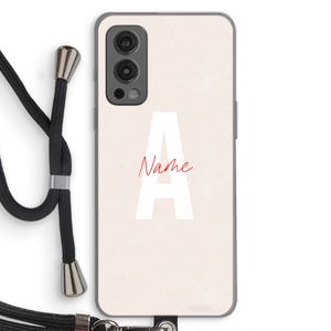 Strawberry Milkshake: OnePlus Nord 2 5G Transparant Hoesje met koord