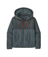 Patagonia Microdini Hoody Fleece Dames Nouveau Green w/Campfire Orange M