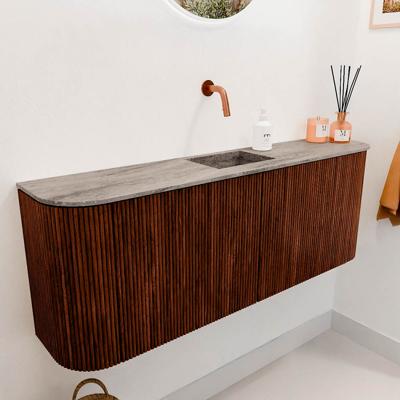 Toiletmeubel Mondiaz Joya Dlux | 113.2 cm | Meubelkleur Ruby | Faye wastafel Oza Wasbak Midden | Zonder kraangat(en)