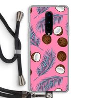 Kokosnoot roze: OnePlus 8 Transparant Hoesje met koord