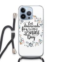 Diamonds: iPhone 13 Pro Transparant Hoesje met koord