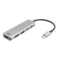 ACT AC7072 USB-C Hub 3.0 | 2x USB-A | 2x USB-C | 5Gbps | USB-C Power Port | Aluminium